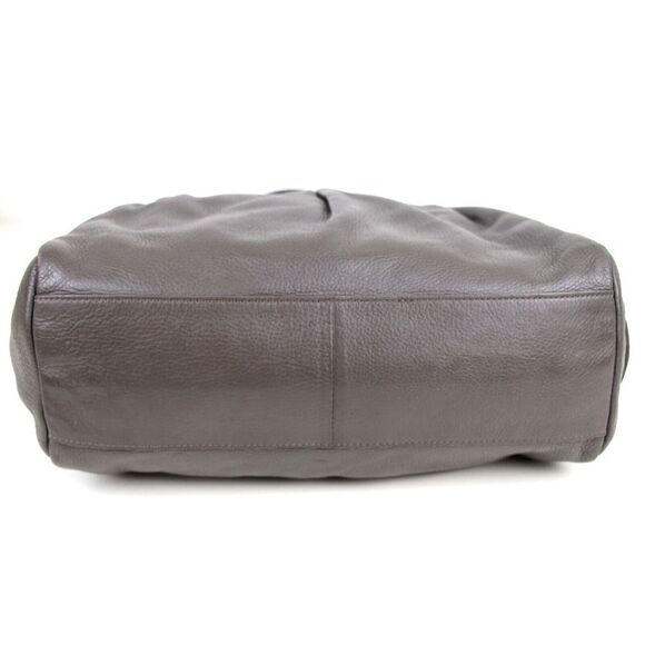 LARGE Cole Haan GRAY GENUINE LEATHER TOTE TOP HANDLES SHOULDER BAG HANDBAG PURSE - Picture 6 of 13